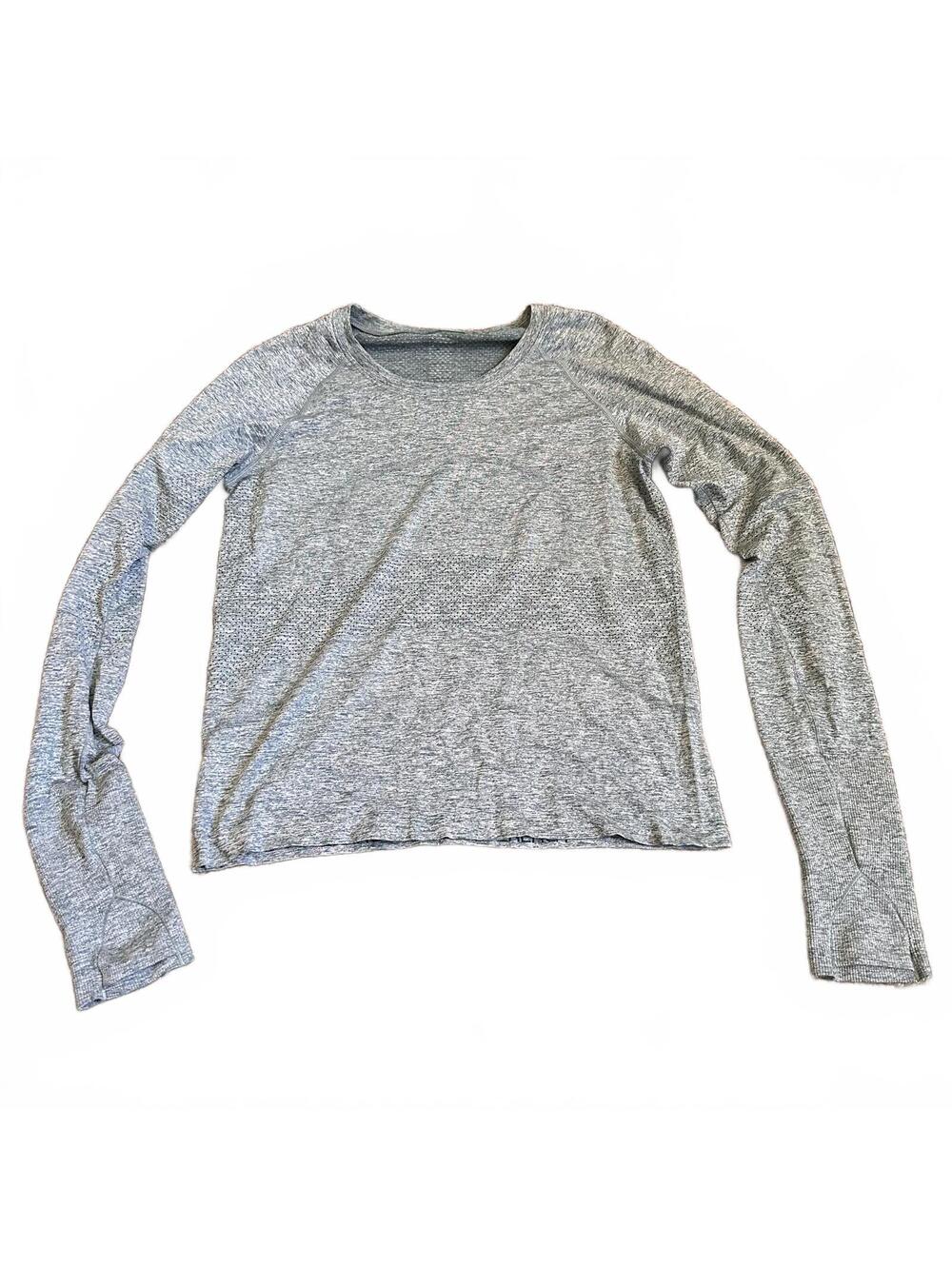 Lululemon blue/green Long Sleeve Athletic Shirt Sz 8